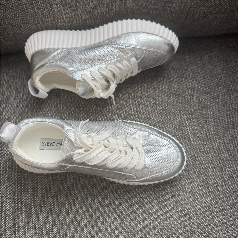 Steve Madden Women's Silver Sneakers